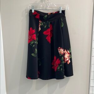 See You Monday Floral Black Skirt size S